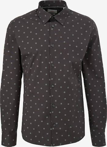 s.Oliver Button Up Shirt in Grey: front