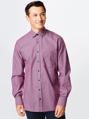 ETERNA Regular fit Button Up Shirt in Red: front