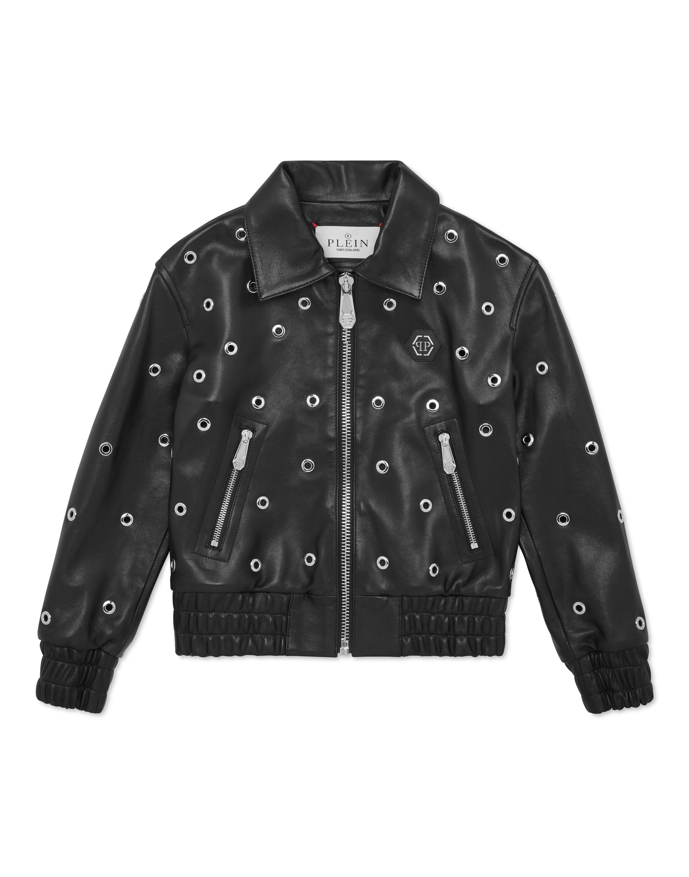 Philipp Plein - Chaqueta de entretiempo en negro: frente