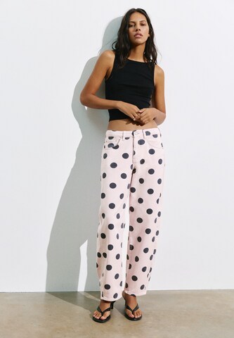 Barrel Jean Pull&Bear en rose