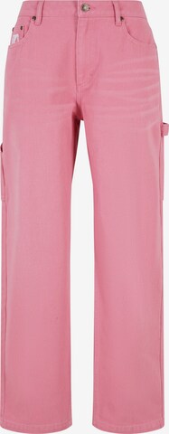 Loosefit Jeans cargo Karl Kani en rose : devant