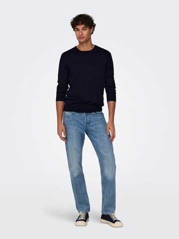 Pull-over Only & Sons en bleu