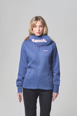 BENCH Athletic Zip-Up Hoodie 'Haylo' in Blue: front