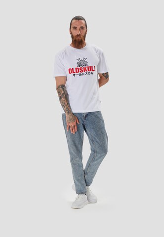 Oldskull T-Shirt in Weiß