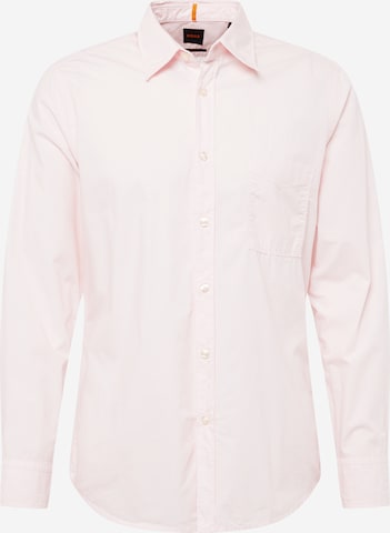 BOSS Orange Button Up Shirt 'Relegant 6' in Pink: front