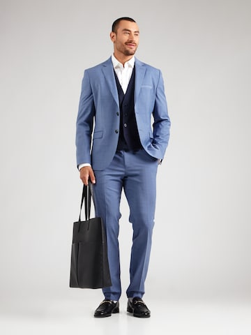 Regular Pantalon à plis 'Hesten' HUGO en bleu
