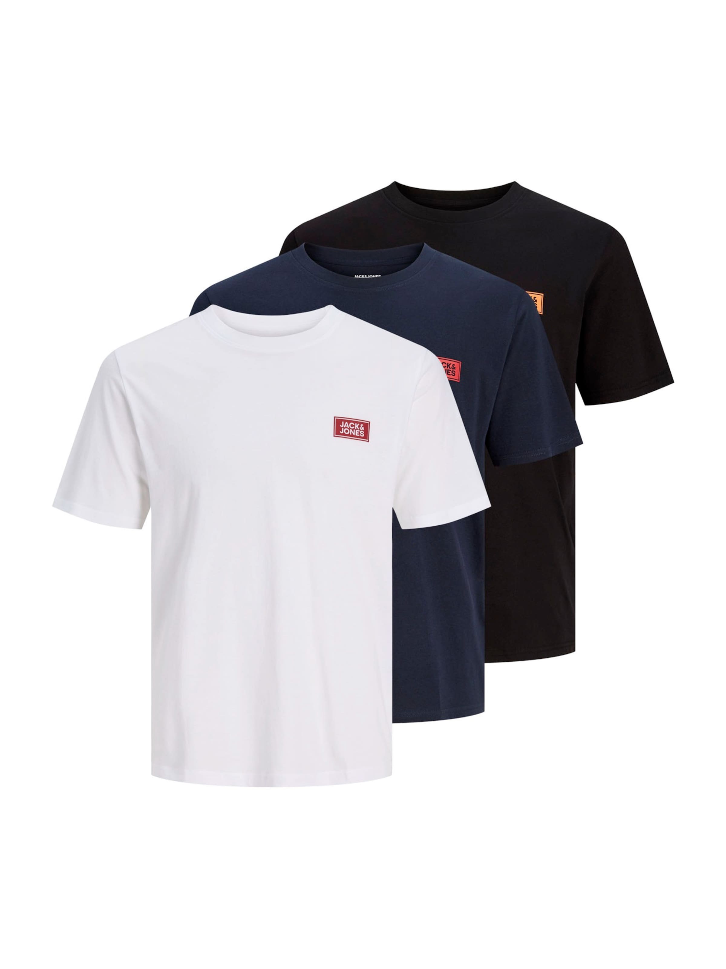 JACK & JONES T-Shirt 'JJRUSH' en XS en marine / rouge / noir / blanc, Vue avec produit