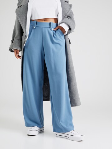 ONLY Carmakoma Wide leg Bandplooibroek 'Carsania' in Blauw: voorkant