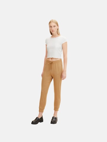 TOM TAILOR Tapered Pants in Beige