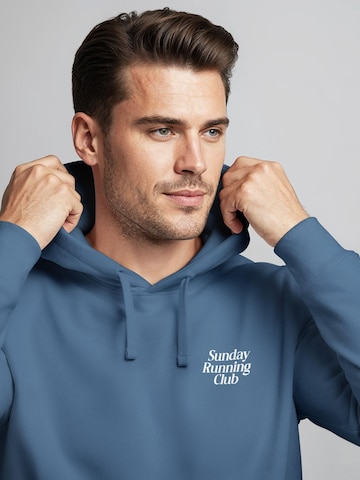 Neverless Sweatshirt 'Sunday Running Club' in Blue