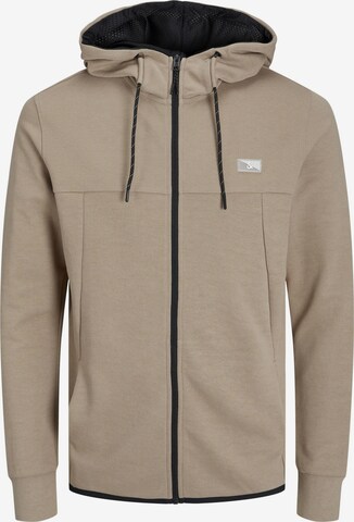 Giacca di felpa 'Air' di JACK & JONES in beige: frontale