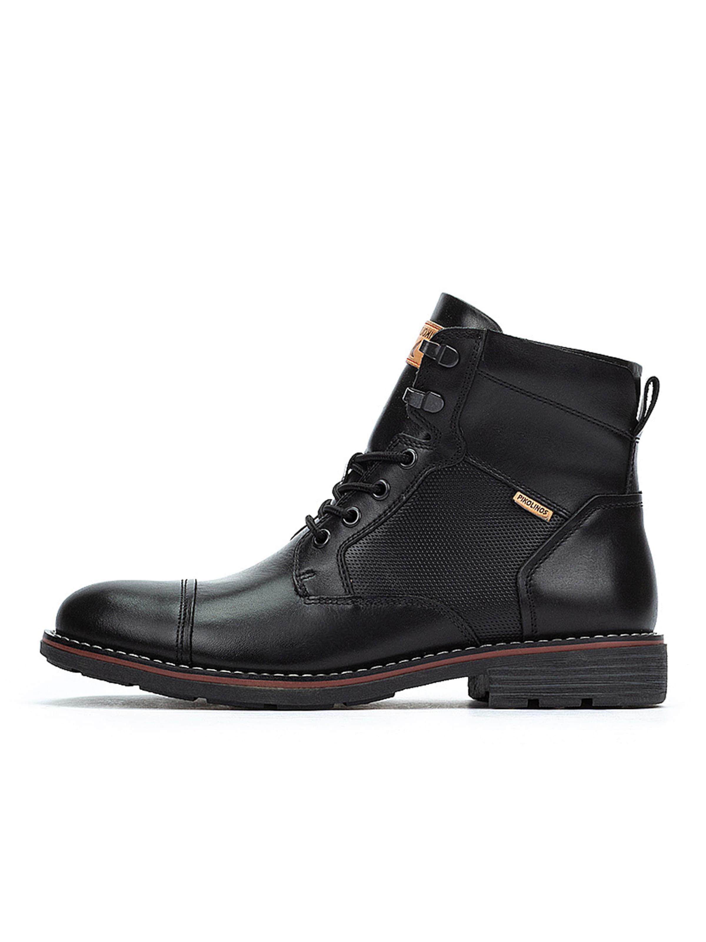 PIKOLINOS - Botas com atacadores 'York' em preto: frente