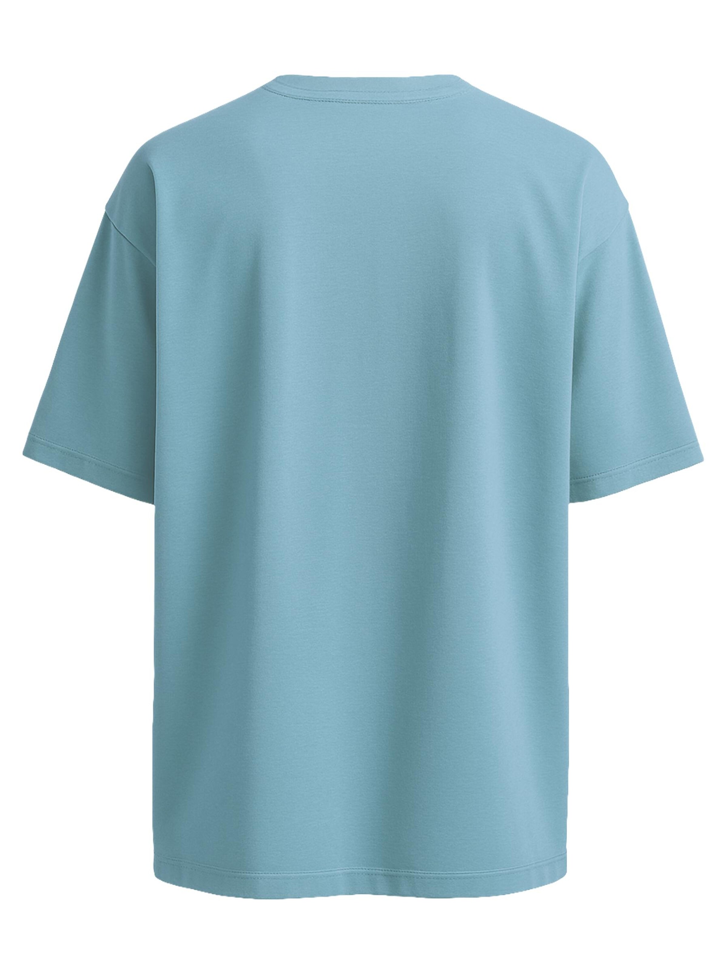FORSBERG Shirt 'Oversized T-Shirt mit Brustlogo' in Blue