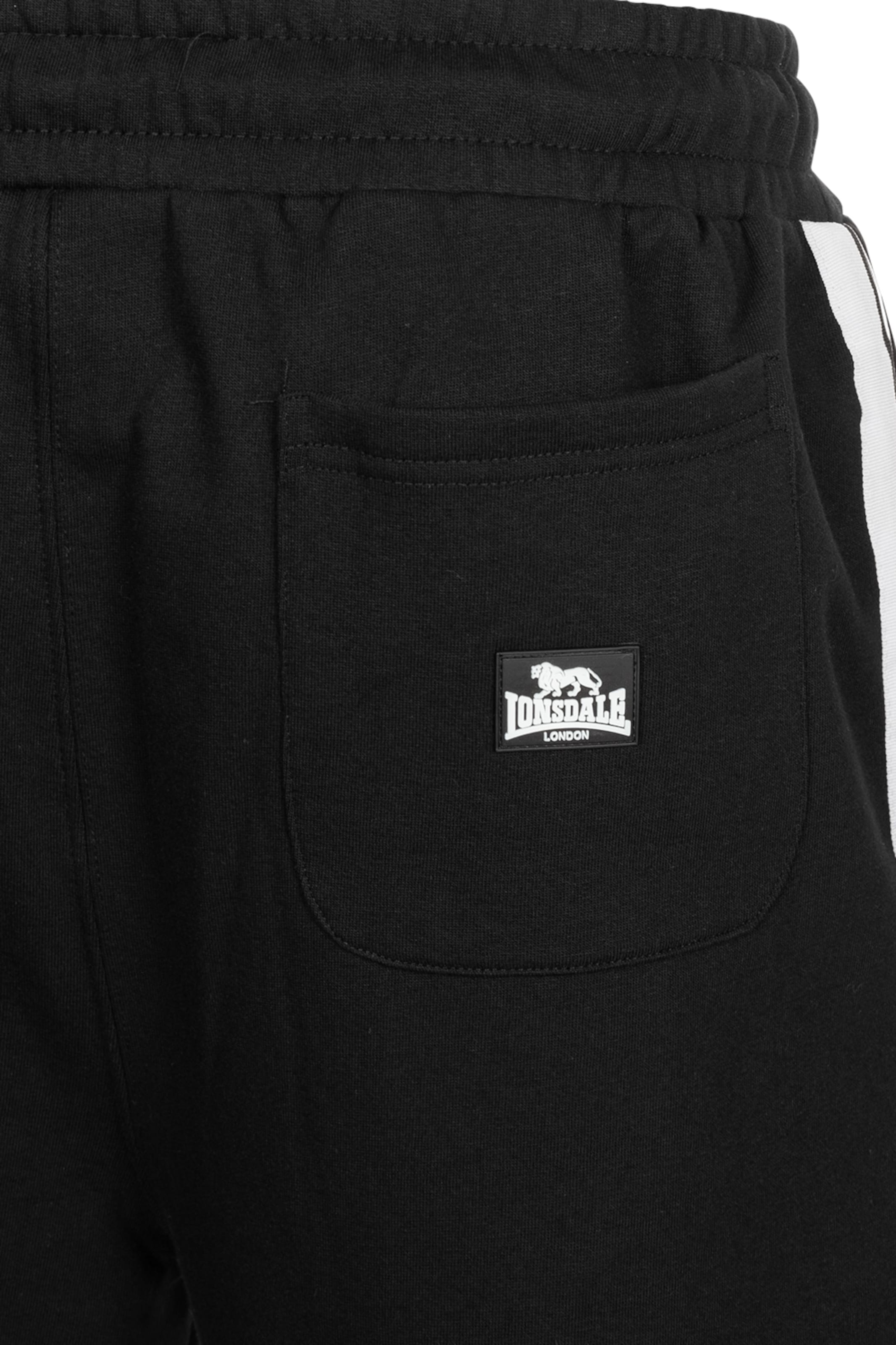 LONSDALE Normalny krój Spodnie sportowe 'Craigston' w kolorze czarny
