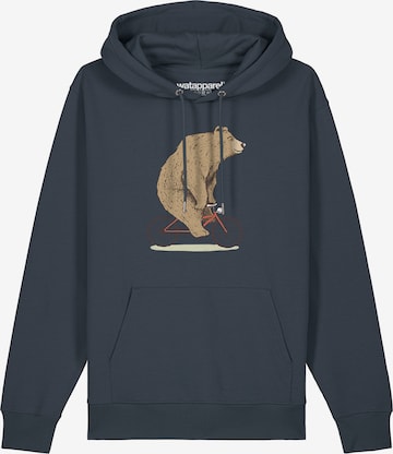 Watapparel Sweatshirt ' Fahrradbär ' in Grey: front