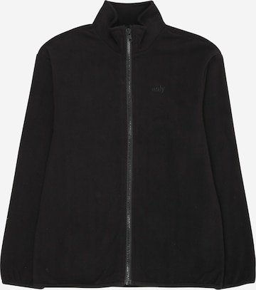 Veste en polaire 'KOGJeni' ONLY GIRLS en noir : devant