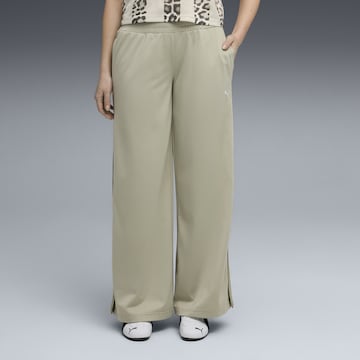 PUMA Wide Leg Sporthose 'Wardrobe Essentials' in Grün: Vorderseite
