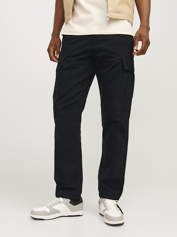 JACK & JONES Loosefit Cargobukser 'JPSTKane Barkley' i sort: forside