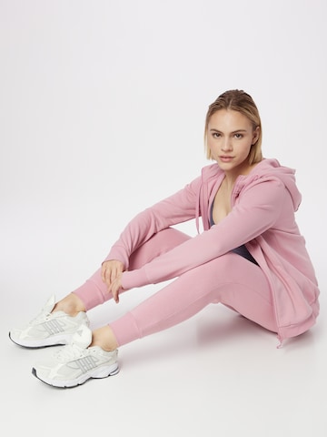 4F Athletic Zip-Up Hoodie in Pink