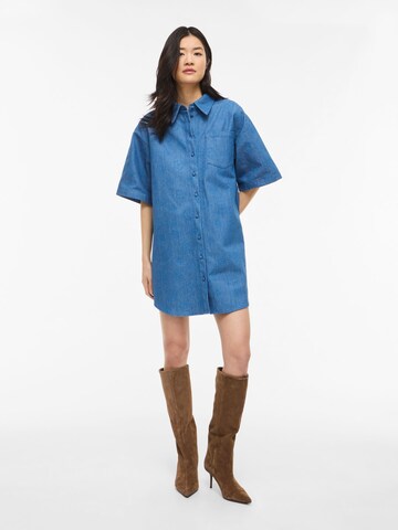 Robe-chemise 'VILuna' VILA en bleu : devant