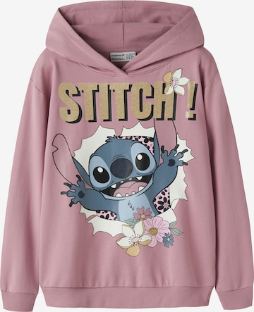 NAME IT Bluzka sportowa 'NKFJYNDA STITCH' w kolorze fioletowy: przód