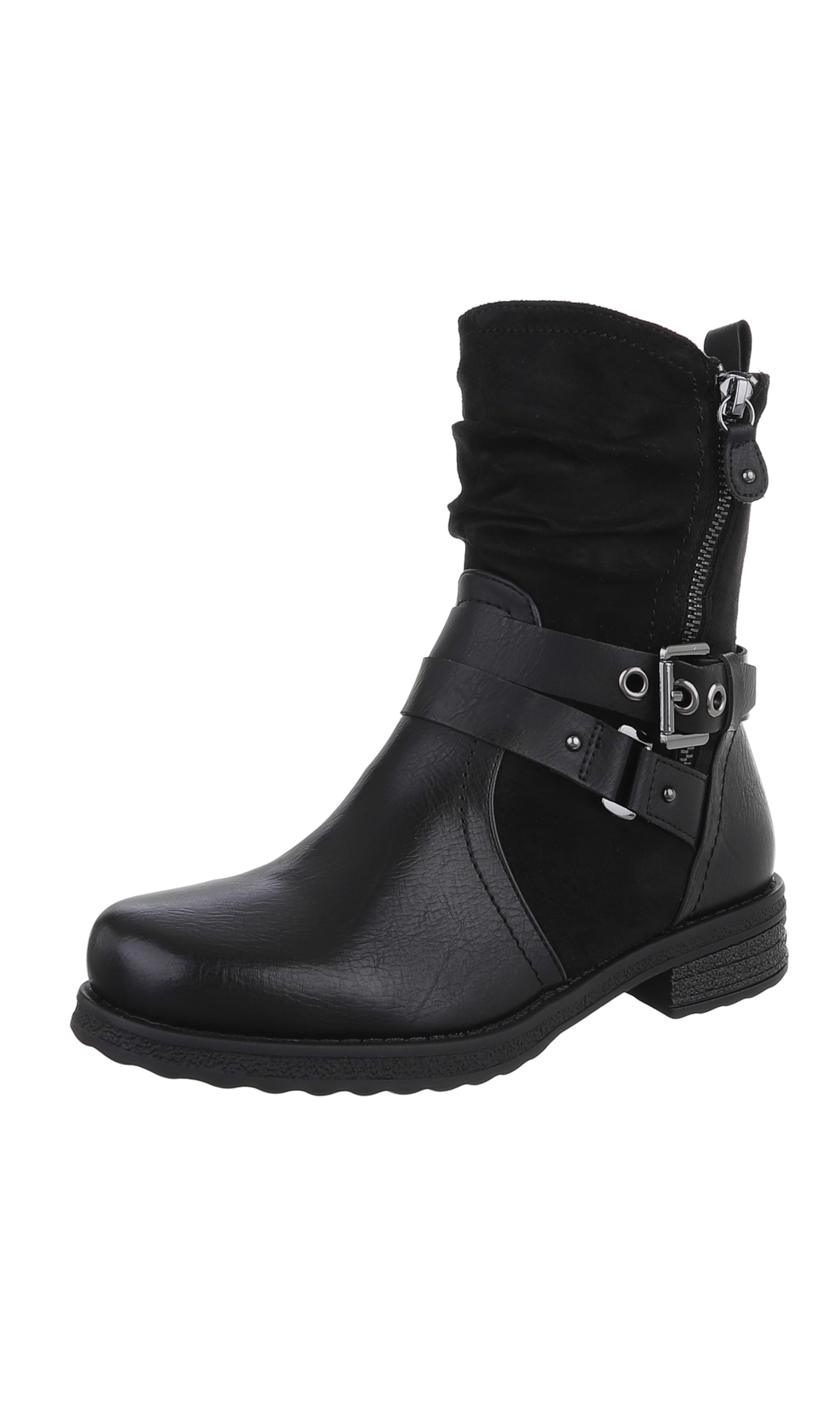 Ital-Design Ankle Boots in Black: front