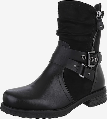 Ital-Design Ankle Boots in Black: front