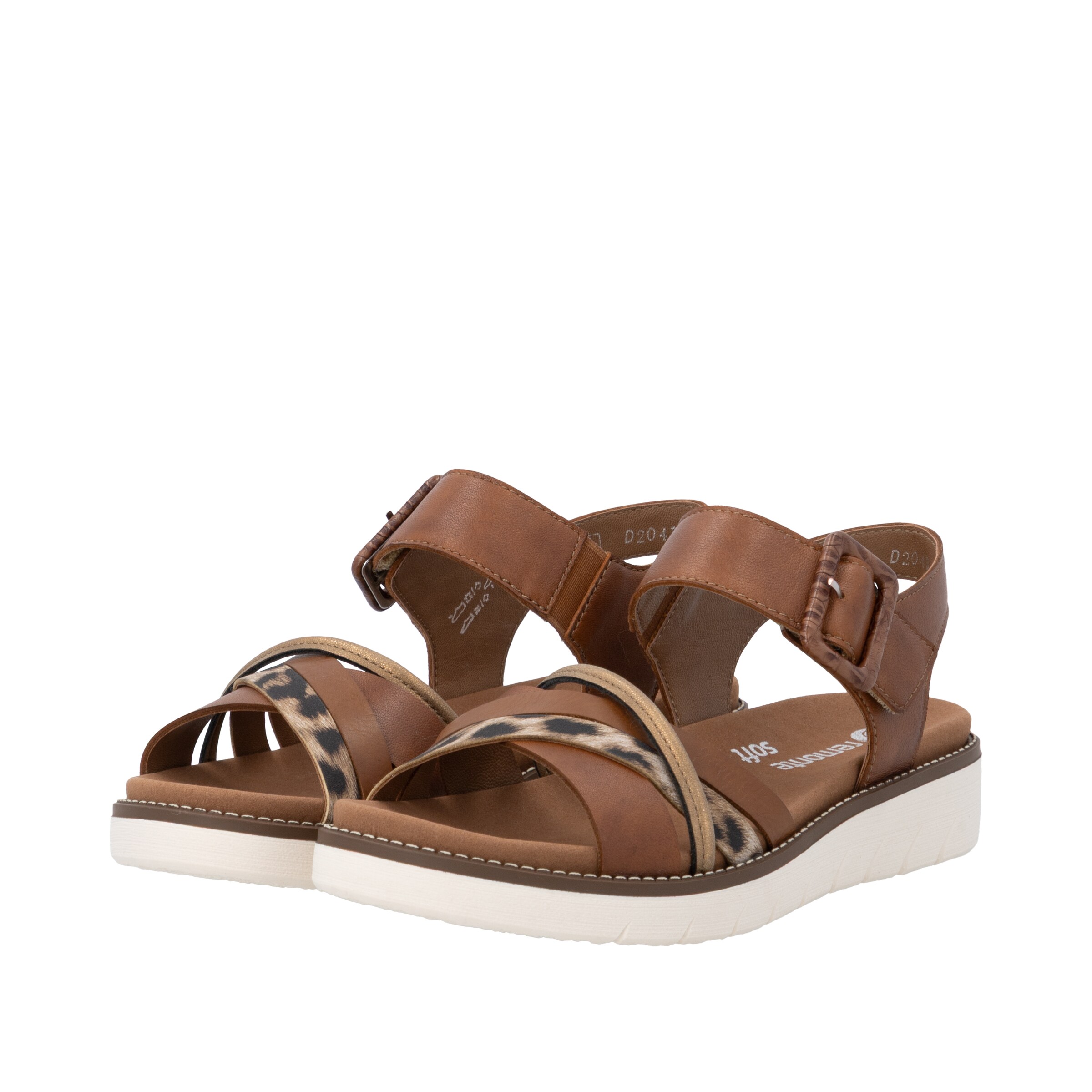 Sandales à lanières 'D2043' REMONTE en marron