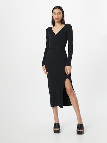Abercrombie & Fitch Πλεκτό φόρεμα 'CHASE' σε μαύρο: μπροστά