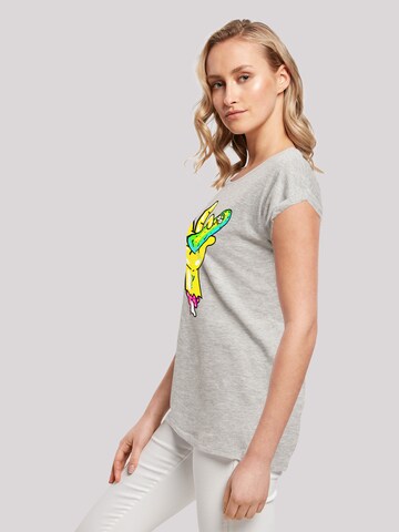F4NT4STIC Shirt 'Rick and Morty Pickle Hand' in Grijs