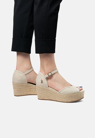 U.S. POLO ASSN. Sandale 'Aleida' in Beige