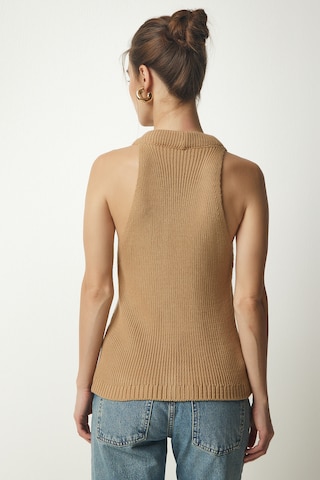 Happiness İstanbul Kötött mellény - barna