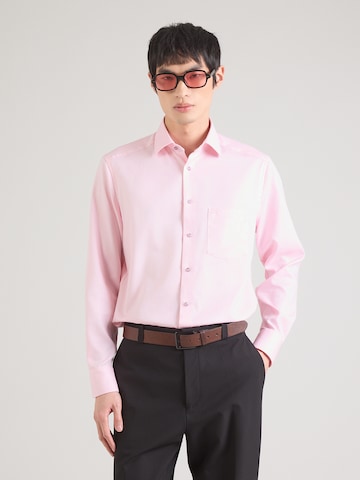 OLYMP Rovný strih Biznis košeľa 'Luxor' - Ružová: predná strana