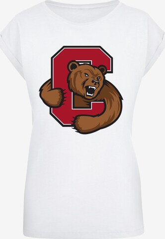 T-shirt 'Cornell University - Bear' Merchcode en blanc : devant
