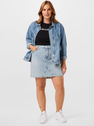 Calvin Klein Jeans Curve Sukně – modrá