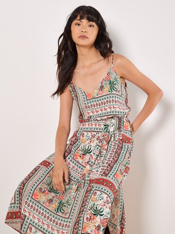 Apricot Kleid in Mischfarben