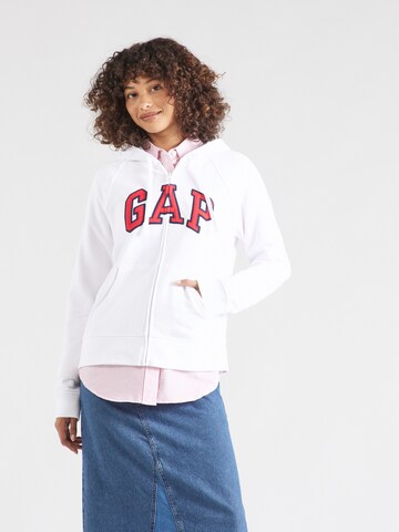 GAP Sweatjacka 'HERITAGE' i vit: framsida