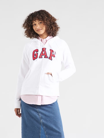 GAP Sweat jacket 'HERITAGE' in White: front