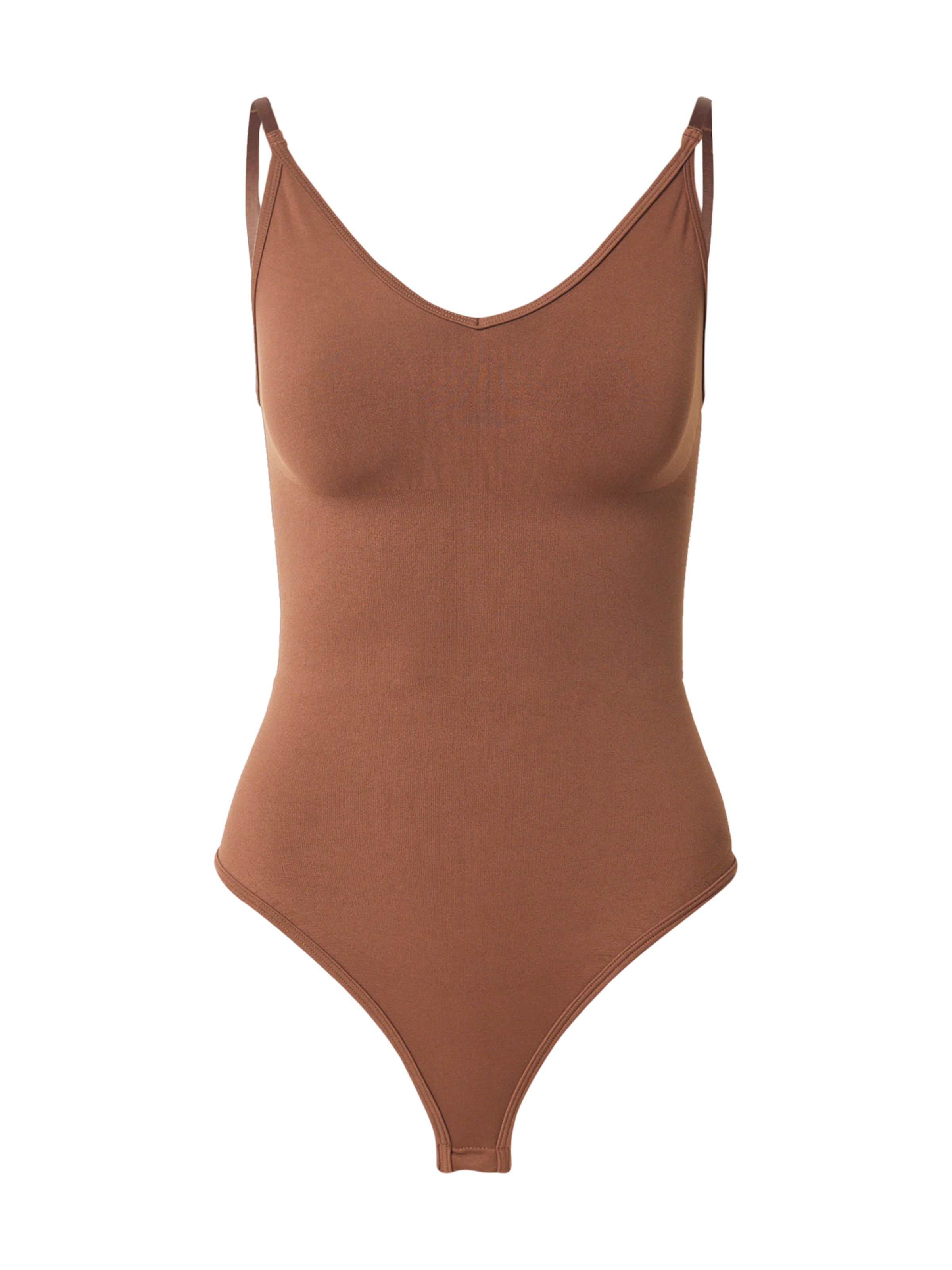 SPANX Stahovací body – hnědá: přední strana