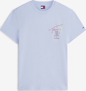 Tommy Jeans Тениска 'CITY SIGN' в синьо: отпред