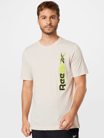 Reebok Functioneel shirt in Beige: voorkant