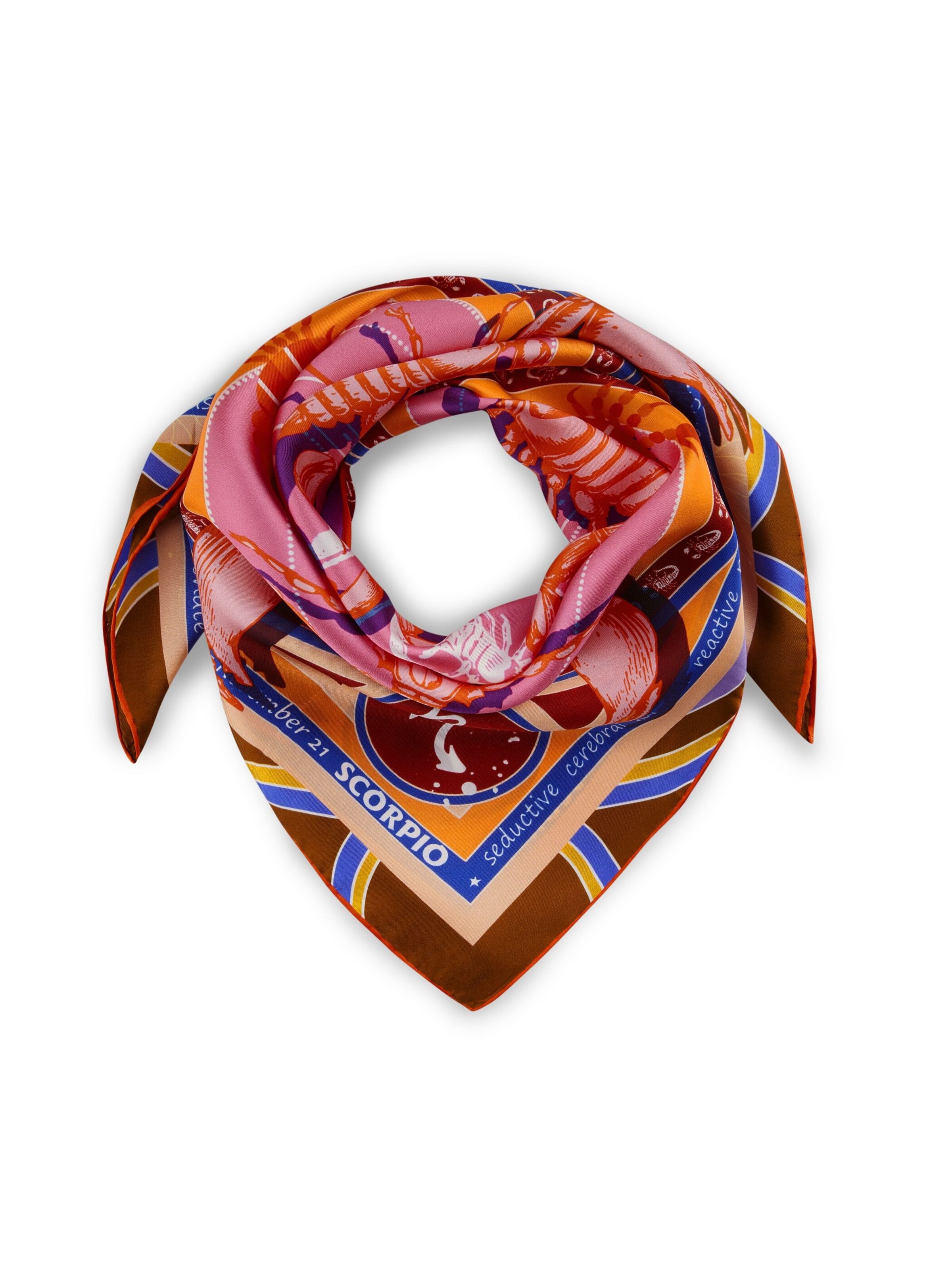 CODELLO Tuch 'Sternzeichen Skorpion' in Pink: Vorderseite