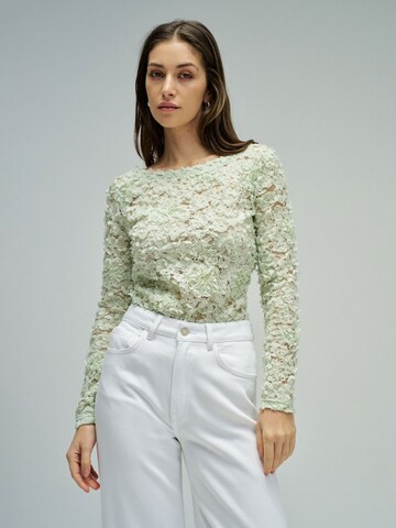 Salsa Jeans Trui in Groen: voorkant