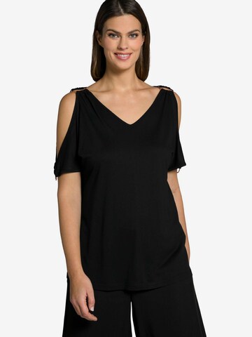 T-shirt Ulla Popken en noir : devant