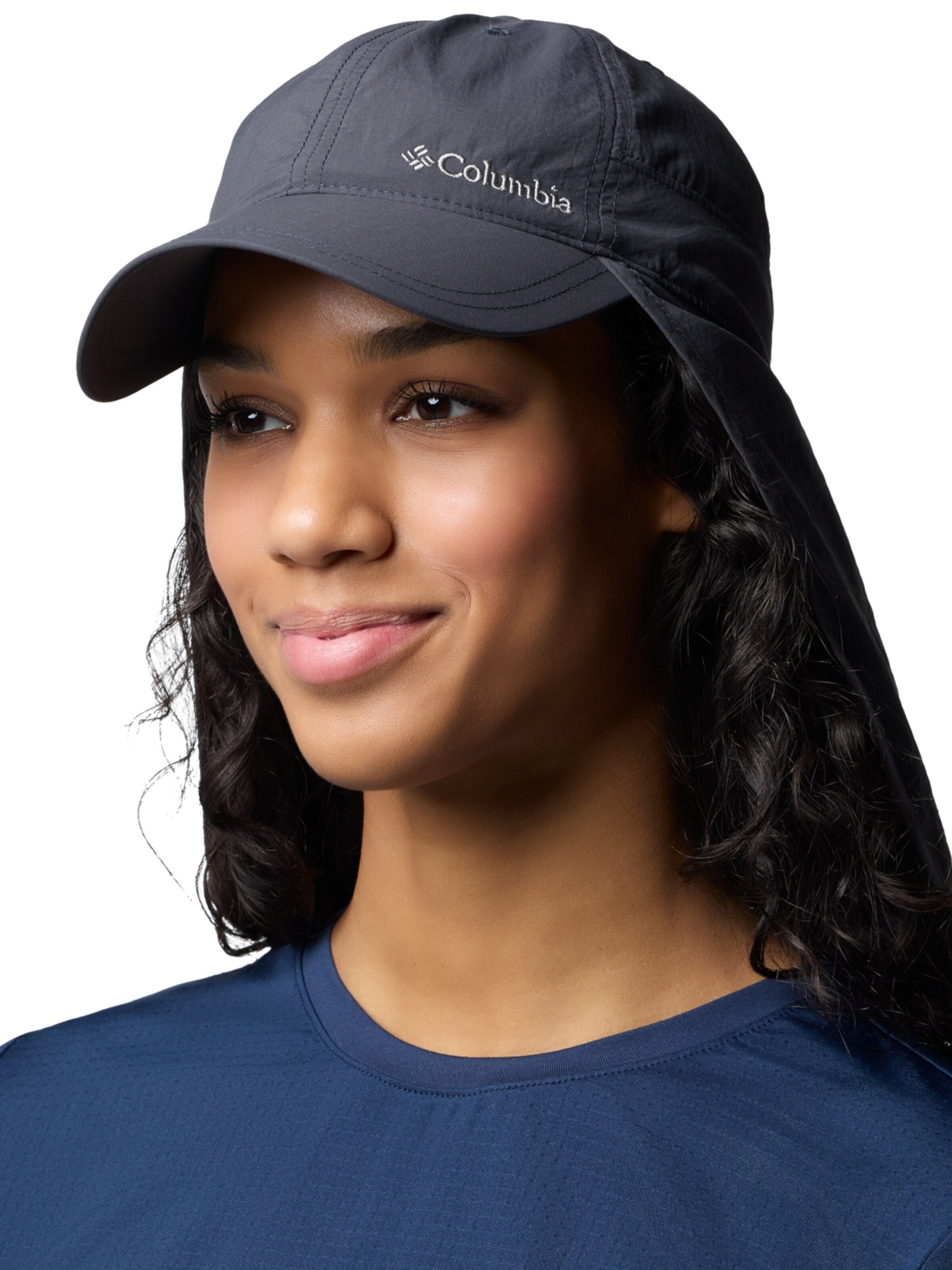 COLUMBIA Pet 'Columbia Schooner Bank II Cap' in Zwart: voorkant
