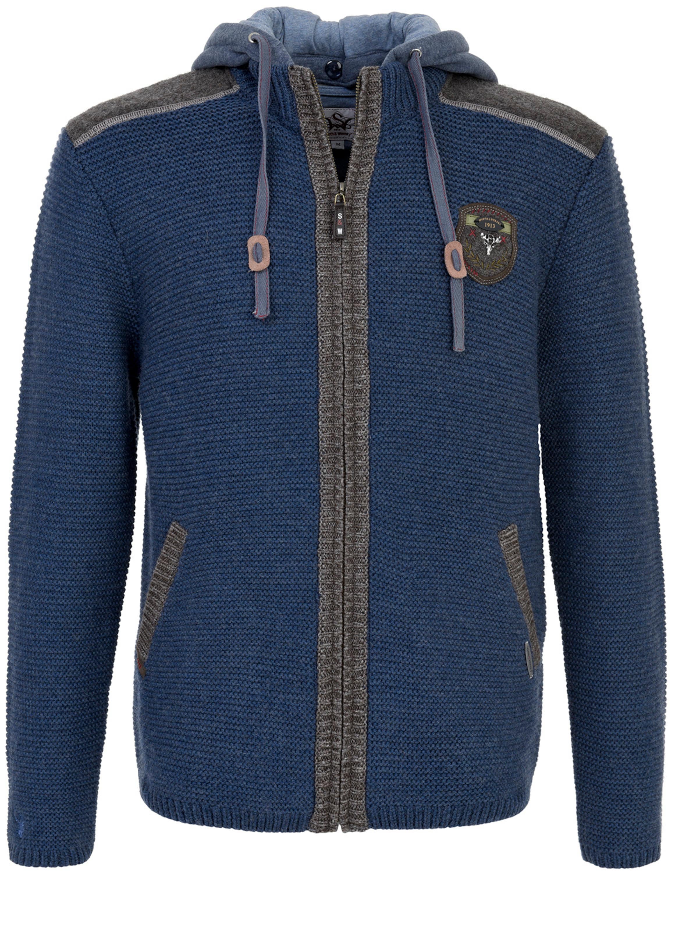 SPIETH & WENSKY Strickjacke 'Dakar' in Blau: Vorderseite