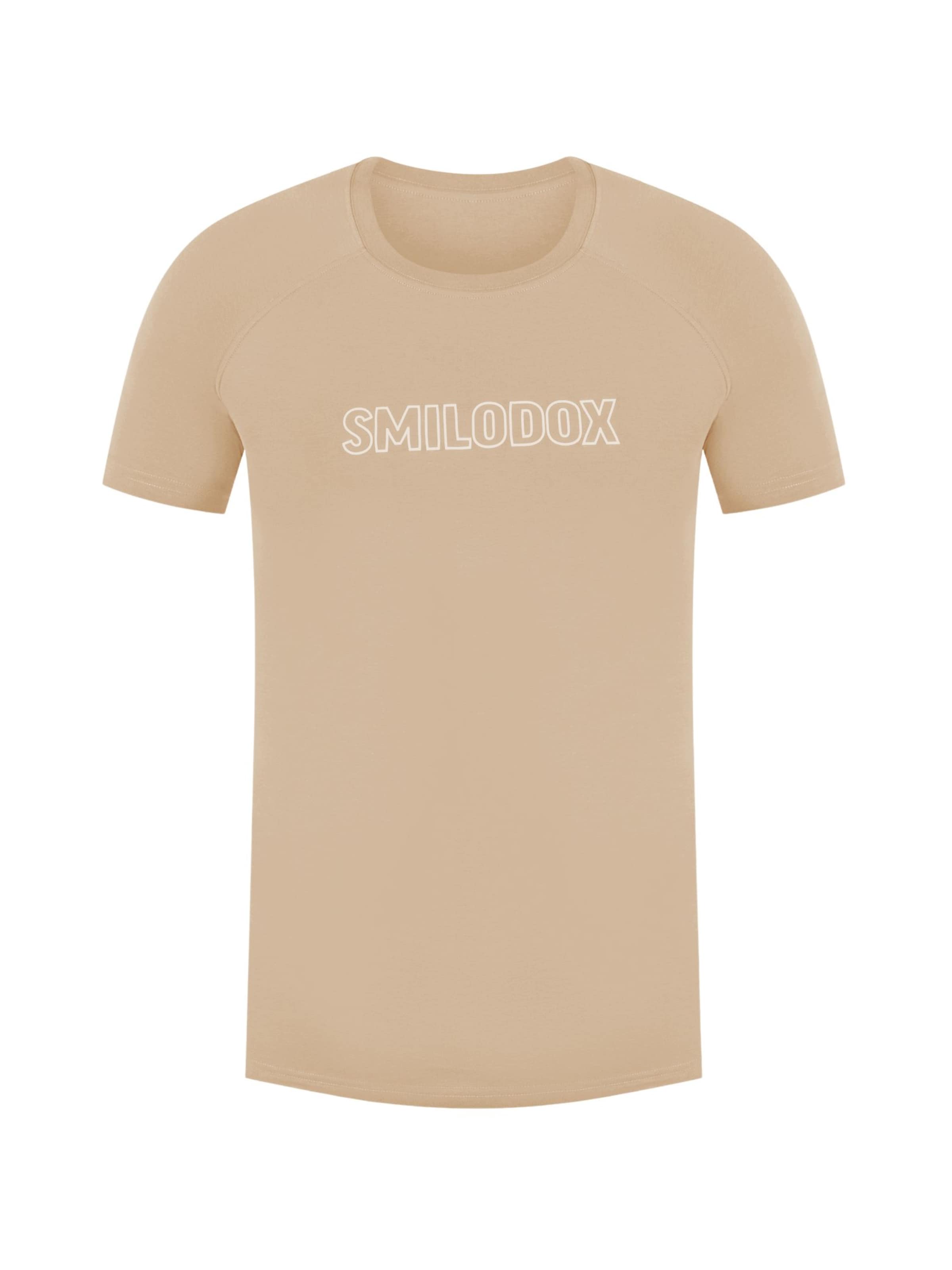 T-Shirt 'Timmy' Smilodox en beige : devant