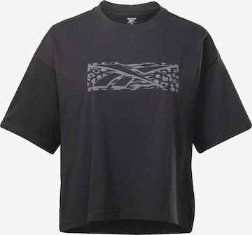 Reebok Sport Λειτουργικό μπλουζάκι σε μαύρο: μπροστά