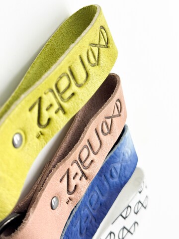 NAT-2 Key Ring 'nat-2™ Leather Keychain matcha' in Green