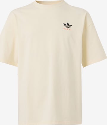 balta ADIDAS ORIGINALS Marškinėliai 'PARIS MAP': priekis